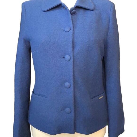 Geiger Of Austria Womens Wool Jacket 40 Pure New Wool Button Front Classic - Picture 5 of 9